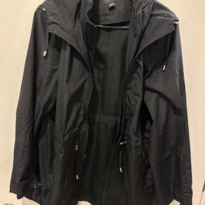 Jones New York Hooded Windbreaker Rain Jacket